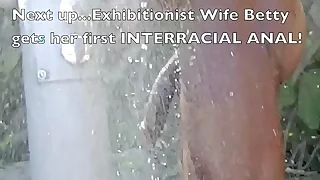 Exhibitionist Wife 245 Part 2 - Betty Bang Teases Increased by Compares Her Husbands little cock next to a BIG BLACK COCK while nude beach voyeurs watch!